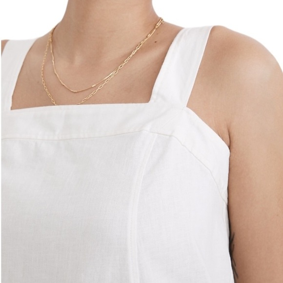 NWT Madewell Linen-Cotton Princess-Seamed Midi Dress in Lighthouse Size XXL - Picture 3 of 11